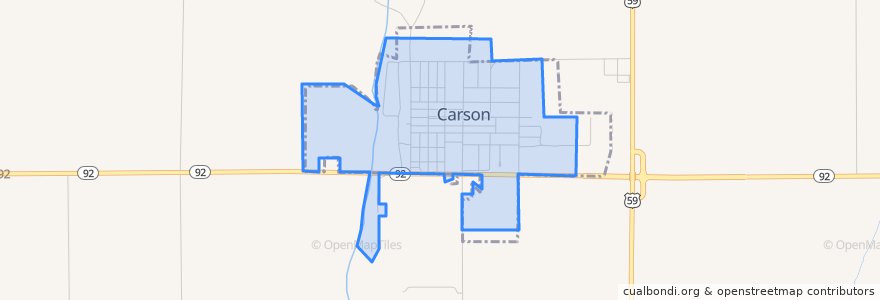 Mapa de ubicacion de Carson.