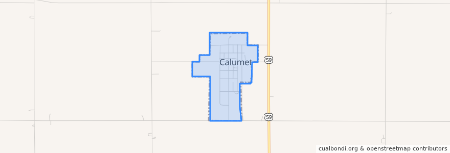 Mapa de ubicacion de Calumet.