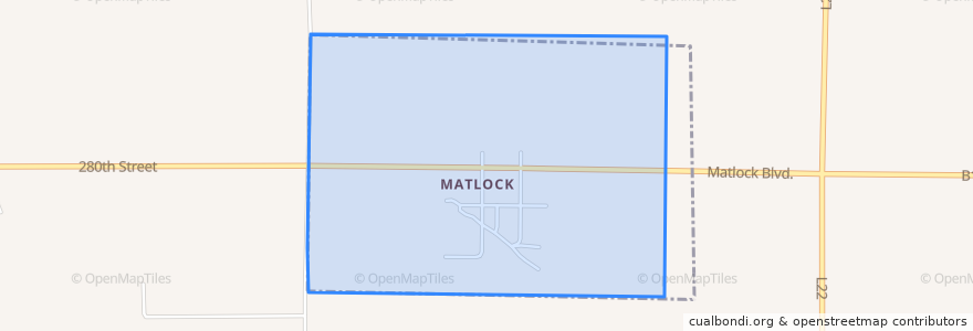 Mapa de ubicacion de Matlock.