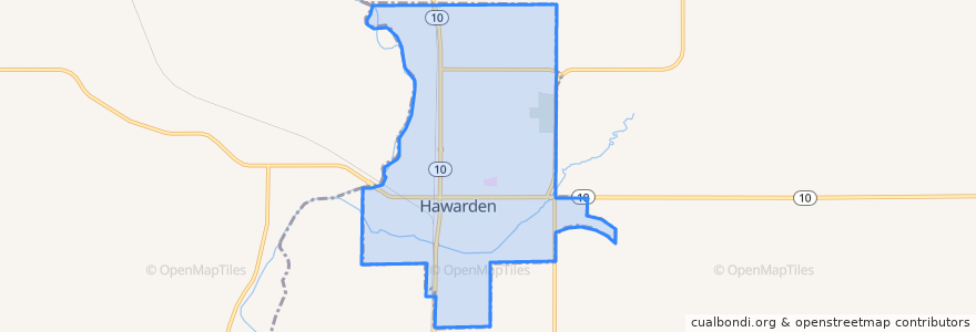 Mapa de ubicacion de Hawarden.