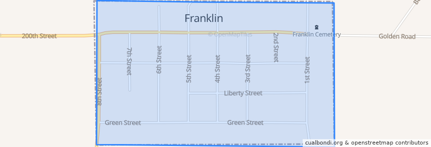 Mapa de ubicacion de Franklin.