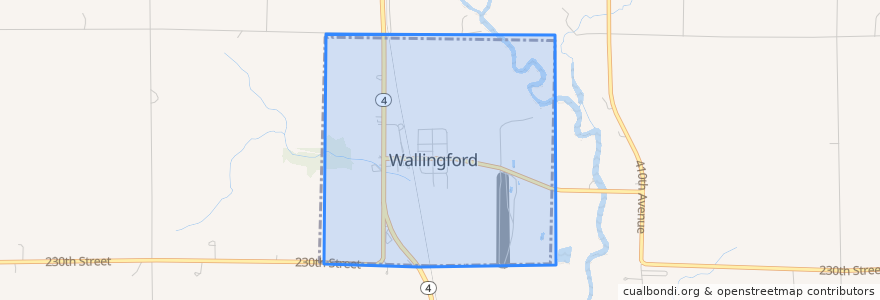 Mapa de ubicacion de Wallingford.