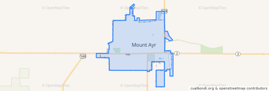 Mapa de ubicacion de Mount Ayr.