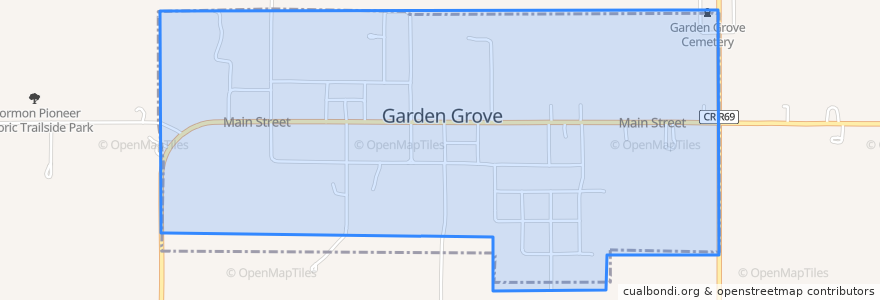 Mapa de ubicacion de Garden Grove.