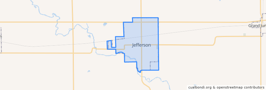 Mapa de ubicacion de Jefferson.