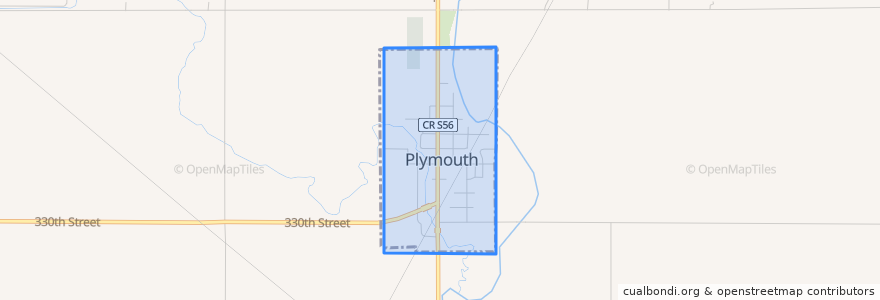 Mapa de ubicacion de Plymouth.