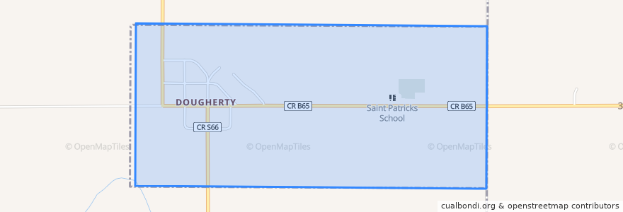 Mapa de ubicacion de Dougherty.