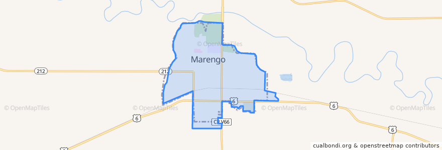 Mapa de ubicacion de Marengo.