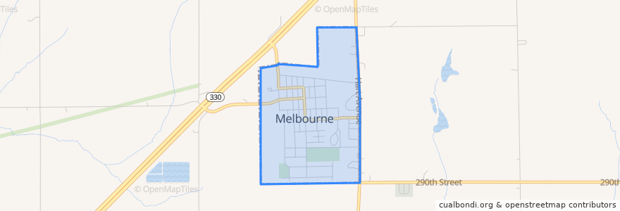 Mapa de ubicacion de Melbourne.