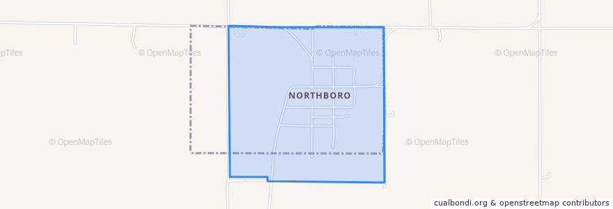 Mapa de ubicacion de Northboro.