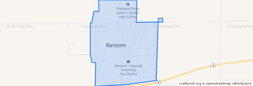 Mapa de ubicacion de Ransom.