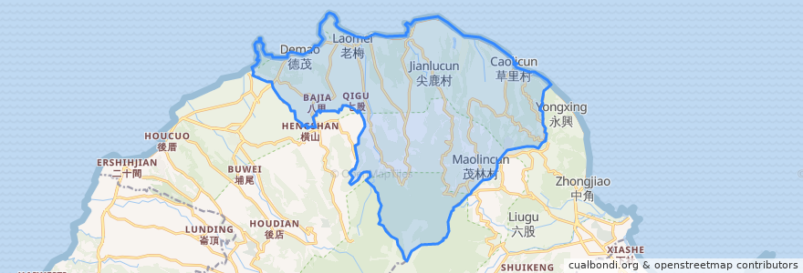 Mapa de ubicacion de 石門區.