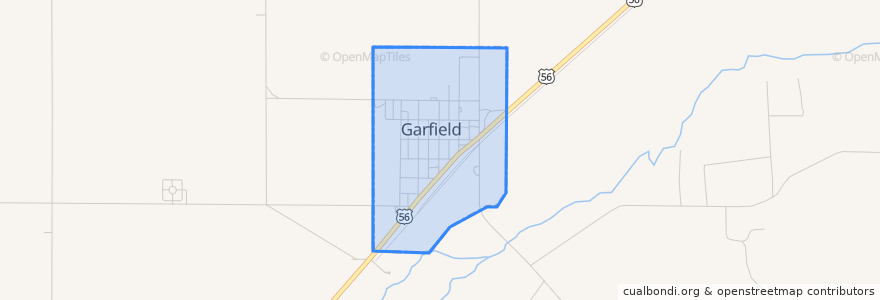 Mapa de ubicacion de Garfield.