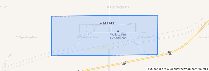 Mapa de ubicacion de Wallace.