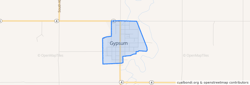 Mapa de ubicacion de Gypsum.