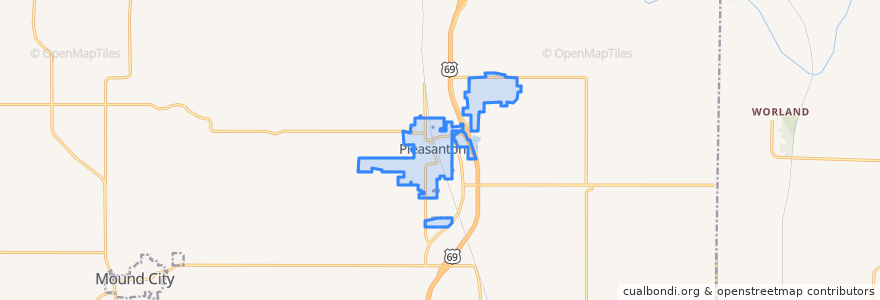 Mapa de ubicacion de Pleasanton.