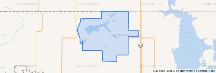 Mapa de ubicacion de Linn Valley.