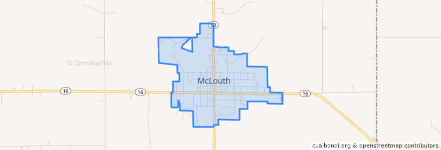 Mapa de ubicacion de McLouth.