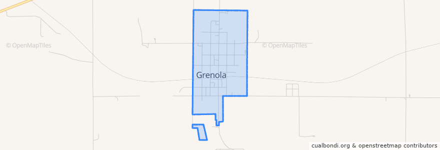 Mapa de ubicacion de Grenola.