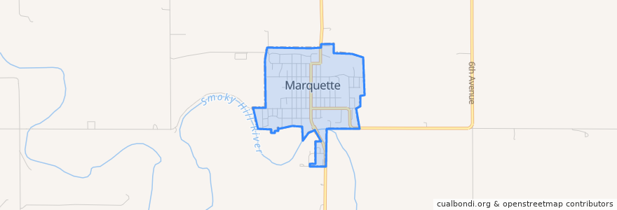 Mapa de ubicacion de Marquette.