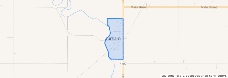 Mapa de ubicacion de Durham.