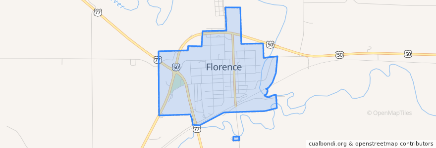 Mapa de ubicacion de Florence.