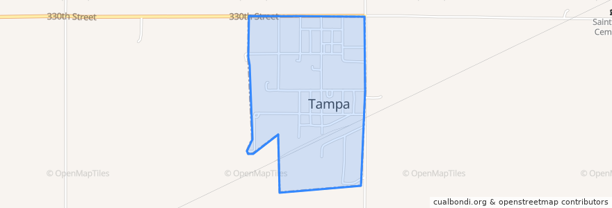 Mapa de ubicacion de Tampa.