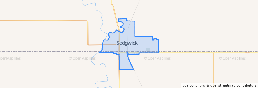 Mapa de ubicacion de Sedgwick.