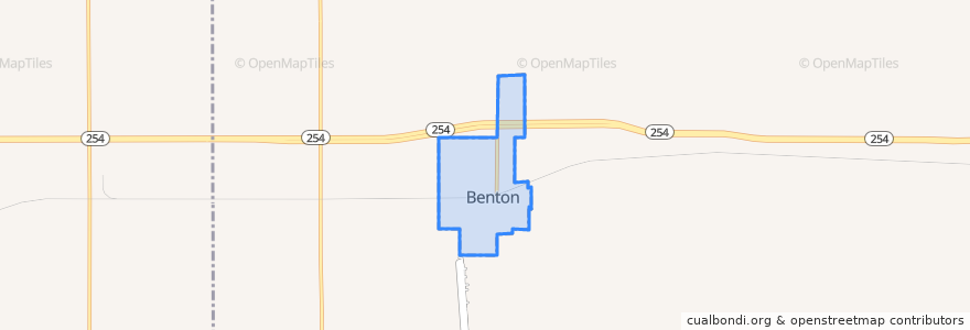 Mapa de ubicacion de Benton.