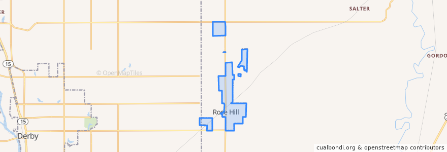 Mapa de ubicacion de Rose Hill.