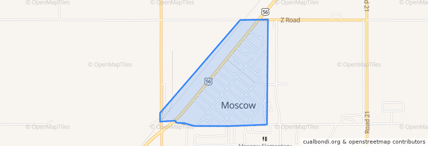 Mapa de ubicacion de Moscow.