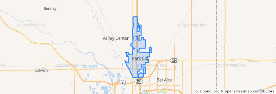 Mapa de ubicacion de Park City.