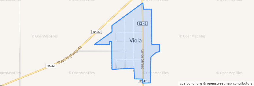 Mapa de ubicacion de Viola.