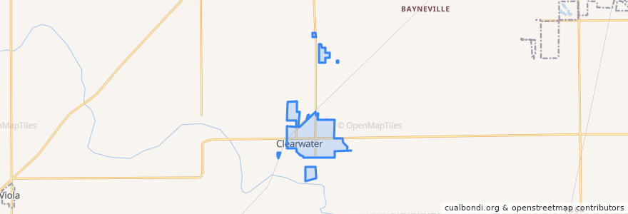 Mapa de ubicacion de Clearwater.