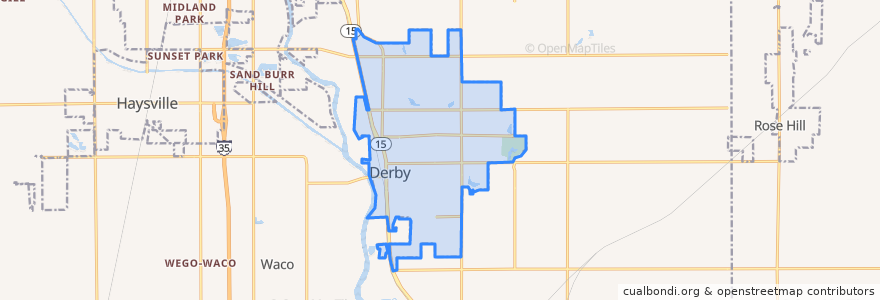 Mapa de ubicacion de Derby.