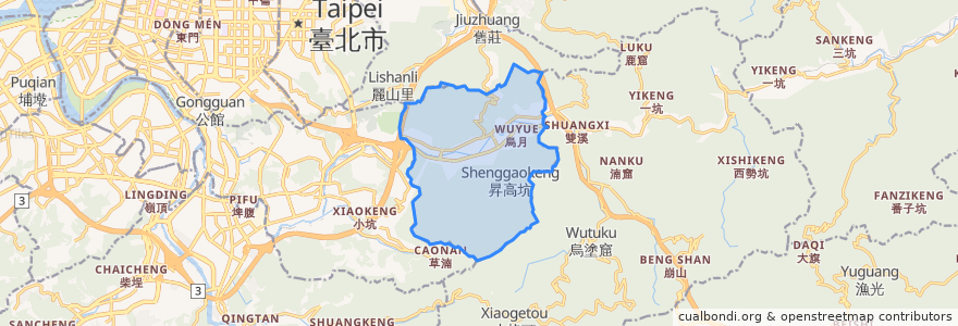 Mapa de ubicacion de 深坑區.