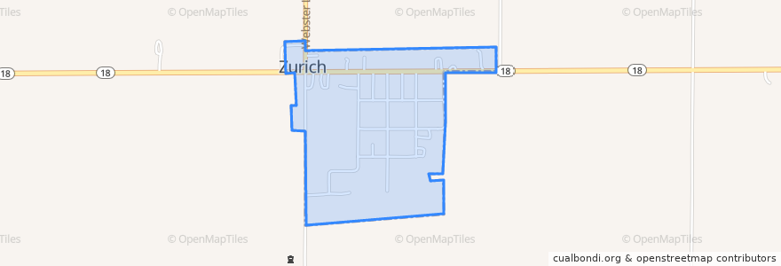 Mapa de ubicacion de Zurich.