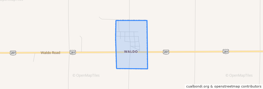 Mapa de ubicacion de Waldo.