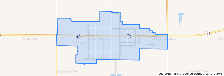 Mapa de ubicacion de Leonardville.