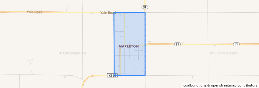 Mapa de ubicacion de Mapleton.