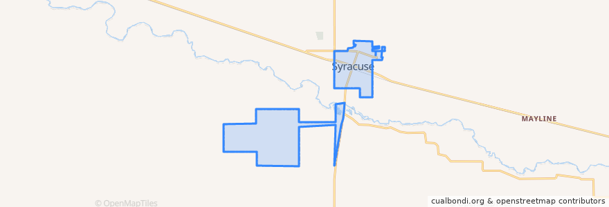 Mapa de ubicacion de Syracuse.