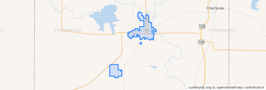 Mapa de ubicacion de Independence.