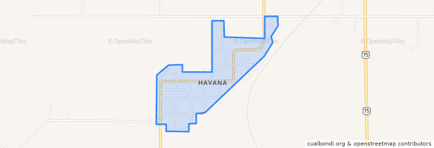 Mapa de ubicacion de Havana.