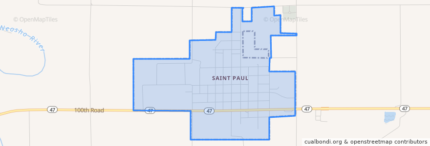 Mapa de ubicacion de St. Paul.