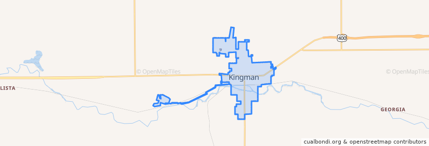 Mapa de ubicacion de Kingman.