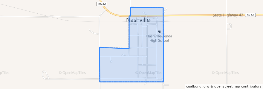 Mapa de ubicacion de Nashville.