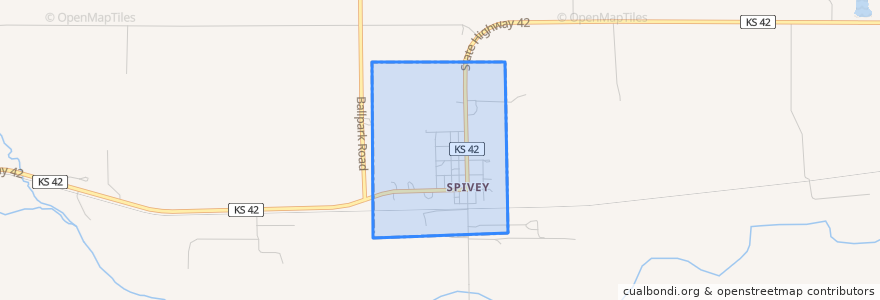 Mapa de ubicacion de Spivey.