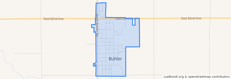 Mapa de ubicacion de Buhler.