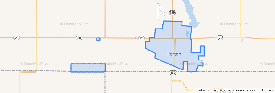 Mapa de ubicacion de Horton.