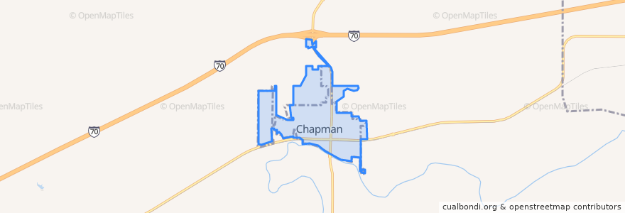 Mapa de ubicacion de Chapman.